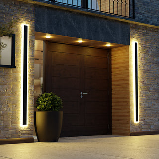 Arisha Modern LED Außenwandleuchte Schwarz Metall Garten/Balkon-Purlicht