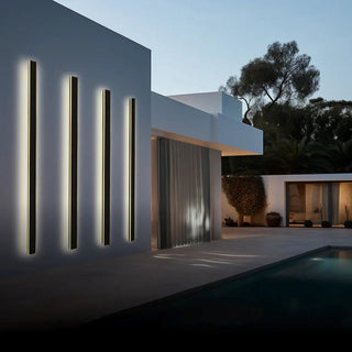 Arisha Minimalistische Wasserdichte LED Außenwandleuchte Schwarz Garten Korridor-Purlicht
