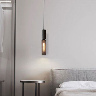 Arisha LED Design Pendelleuchte Wohnzimmer Industrial, Schwarz, Cement Metall-Purlicht