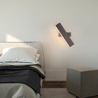 Arisha Minimalistische LED Wandleuchte Schwarz/Gold/Braun Schlafzimmer Metall-Purlicht