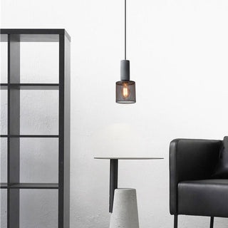 Arisha LED Design Pendelleuchte Wohnzimmer Industrial, Schwarz, Cement Metall-Purlicht