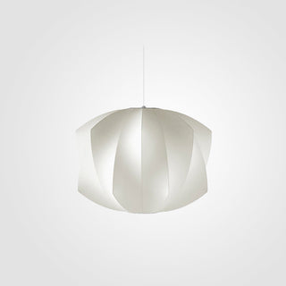 Ritta Modern LED Pendelleuchte Weiß Wohnzimmer/Esstisch Metall&Stoff-Purlicht