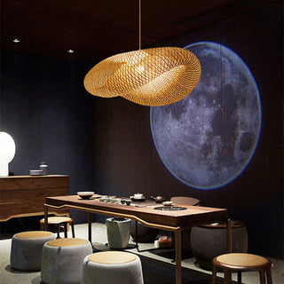 Muto Boho LED Pendelleuchte Bambus Wohn/Esszimmer/Arbeitszimmer-Purlicht