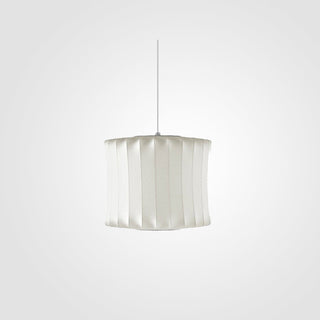 Ritta Modern LED Pendelleuchte Weiß Wohnzimmer/Esstisch Metall&Stoff-Purlicht