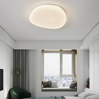 Arisha Deckenleuchte Weiß Kieselsteinform Bade/Schlafzimmer-Purlicht