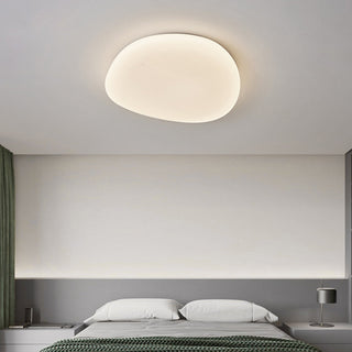 Arisha Deckenleuchte Weiß Kieselsteinform Bade/Schlafzimmer-Purlicht