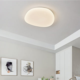 Arisha Deckenleuchte Weiß Kieselsteinform Bade/Schlafzimmer-Purlicht
