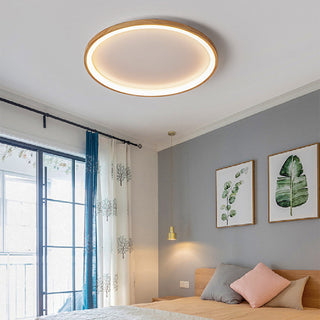 Muto Deckenleuchte Ring Wohnzimmer, Holz-Purlicht