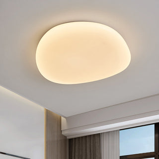 Arisha Deckenleuchte Weiß Kieselsteinform Bade/Schlafzimmer-Purlicht