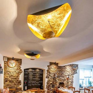 Arisha Design LED Pendelleuchte/Denkenleuchte Gold/Schwarz Wohnzimmer-Purlicht