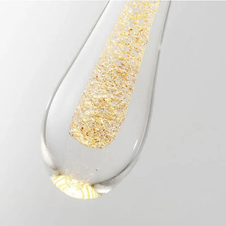 Kristy Pendelleuchte Tropfenform Gold Schlafzimmer Kristall/Metall 1/3/5-flammig-Purlicht