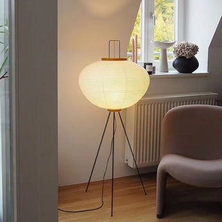Ritta Minimalistische LED Stehleuchte Weiß Schlaf/Esszimmer Metall&Reispapier-Purlicht