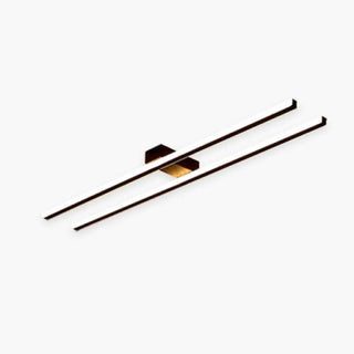 Arisha Minimalistische LED Deckenleuchte Lineaer Schwarz/Weiß/Gold Wohnzimmer Metall-Purlicht