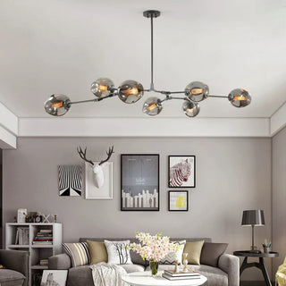 Valentina Pendelleuchte Schwarze/Gold Wohnzimmer/Schlafzimmer Glas-Purlicht