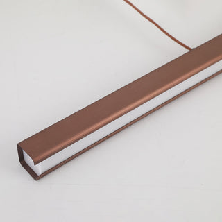 Arisha Moderne LED Pendelleuchte Linear Schwarz/Braun Esszimmer Metall-Purlicht