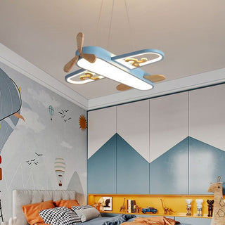 Arisha Modern Flugzeug Pendelleuchte Gelb/Blau Kinderzimmer-Purlicht