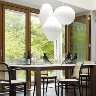 Ritta Modern LED Pendelleuchte Weiß Wohnzimmer/Esstisch Metall&Stoff-Purlicht