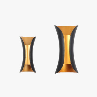 Ray Design Gebogene LED Außenwandleuchte Gold/Schwarz/Weiß Garten/Flur Metall-Purlicht