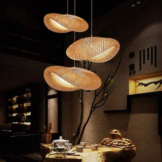 Muto Boho LED Pendelleuchte Bambus Wohn/Esszimmer/Arbeitszimmer-Purlicht