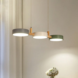 Valentina Design LED Pendelleuchte 3 Flamming Weiß Wohnzimmer Holz/Metall-Purlicht