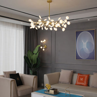 Olivia LED Pendelleuchte Schwarz/Gold Metall Acryl-Purlicht