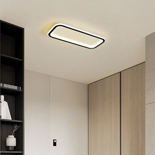 Arisha Modern LED Rechteckig Deckenleuchte Wohn/Schlafzimmer Schwarz Metall&Silikon-Purlicht