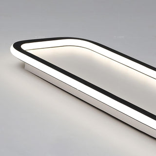 Arisha Modern LED Rechteckig Deckenleuchte Wohn/Schlafzimmer Schwarz Metall&Silikon-Purlicht