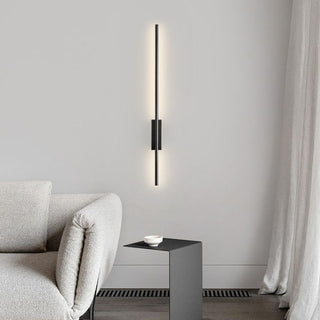 Arisha Modern Linear LED Wandleuchte Schwarz/Messing Esstisch/Schlafzimmer/Badezimmer Metall/Acryl Größen 61/80/100/120cm-Purlicht