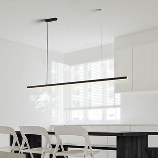 Arisha Design LED Pendelleuchte Linear Schwarz/Weiß Küche/Esszimmer Metall-Purlicht
