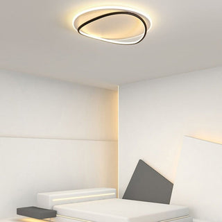 Arisha Design LED Deckenleuchte Dimmbar Ring Schwarz Ess/Wohn/Schlafzimmer-Purlicht