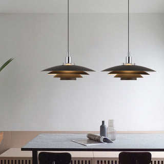 Valentina Modern LED Pendelleuchte Schwarz/Weiß Wohn/Schlaf/Esszimmer Metall-Purlicht