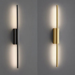 Arisha Modern Linear LED Wandleuchte Schwarz/Messing Esstisch/Schlafzimmer/Badezimmer Metall/Acryl Größen 61/80/100/120cm-Purlicht