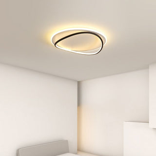 Arisha Design LED Deckenleuchte Dimmbar Ring Schwarz Ess/Wohn/Schlafzimmer-Purlicht