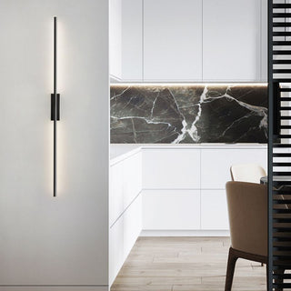 Arisha Modern Linear LED Wandleuchte Schwarz/Messing Esstisch/Schlafzimmer/Badezimmer Metall/Acryl Größen 61/80/100/120cm-Purlicht