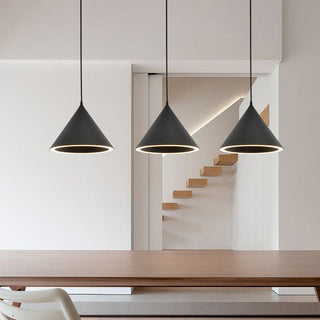 Valentina Minimalistische LED Pendelleuchte Weiß/Schwarz Schlafzimmer Acryl-Purlicht