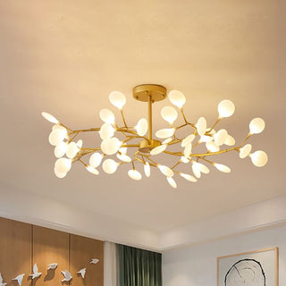 Olivia LED Pendelleuchte Schwarz/Gold Metall Acryl-Purlicht