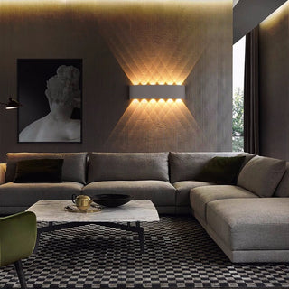 Ray Außenwandleuchte Modern Rechteck LED Weiß Metall Terrasse-Purlicht