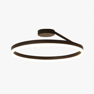 Arisha Deckenleuchte Ring Modern LED Schwarz/Weiß Wohnzimmer Flur Metall-Purlicht