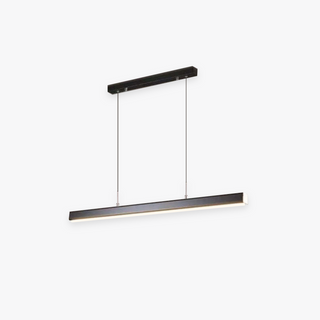 Arisha Moderne LED Pendelleuchte Linear Schwarz/Braun Esszimmer Metall-Purlicht
