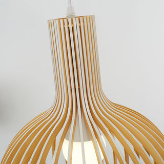 Muto Hölzerne Vogelkäfig-Lampe Pendelleuchte Holz Esszimmer-Purlicht