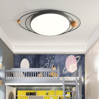 Arisha Nordic Modern LED Deckenleuchte Schwarz Holz Kinderzimmer-Purlicht