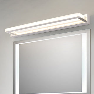Arisha Rechteckige Spiegelfront LED Wandleuchte Schlafzmmer Metall/Acryl-Purlicht
