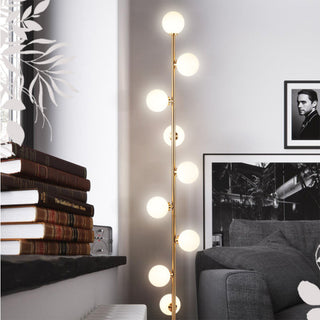 Valentina Stehlampe Glas Weiß&Warm Wohn&Schlaf&Esszimme 9 Köpfe Design LED-Purlicht
