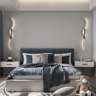 Arisha Modern LED Wandleuchte Innen Linear Schwarz/Weiß-Purlicht