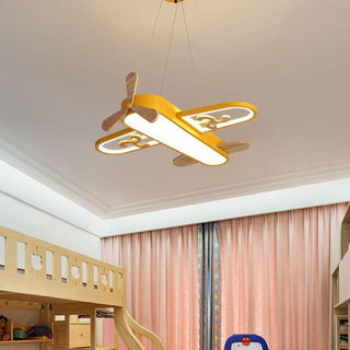 Arisha Modern Flugzeug Pendelleuchte Gelb/Blau Kinderzimmer-Purlicht