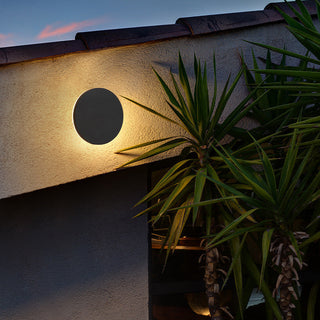 Ray Außenwandleuchte Garten Modern LED Weiß/Schwarz Metall-Purlicht