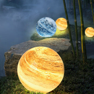 Aria Modern LED Außenleuchte Planet IP 65 Kugel Garten 2 Farben Glas-Purlicht