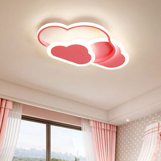 Arisha Modern Wolk LED Deckenleuchte Weiß/Rosa Schlafzimmer Metall Acryl-Purlicht