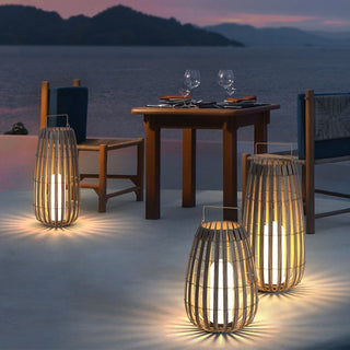 Ray Vintage LED Außenleuchte Solar Grau Garten/Flur/Balkon Holz mit 3 Größen-Purlicht