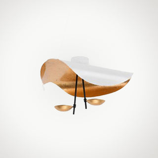 Arisha Design LED Pendelleuchte/Denkenleuchte Gold/Schwarz Wohnzimmer-Purlicht